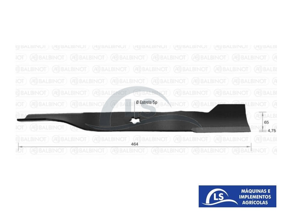 Faca Lâmina Para Cortador De Grama Trator Trapp 1113480 26hp