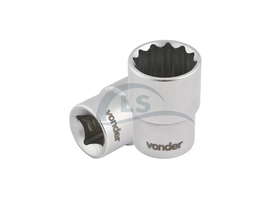 Soquete Estriado com Encaixe de 1/2", 12 mm, VONDER,