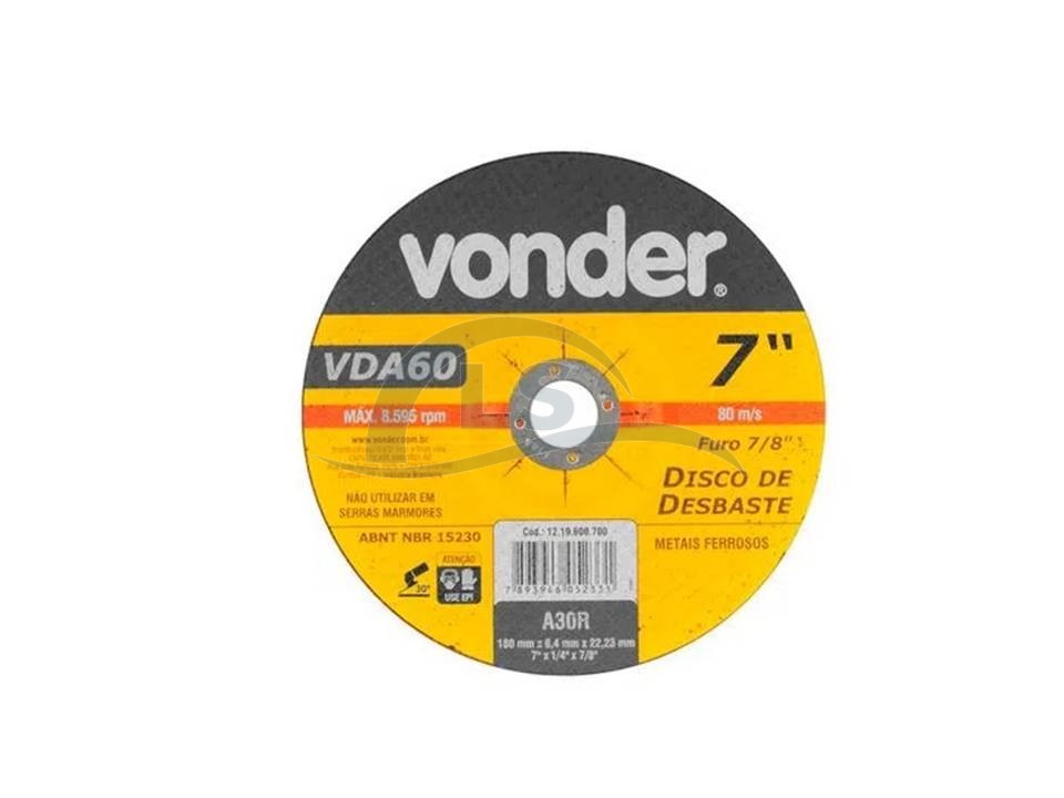 Disco de Desbaste Vonder 