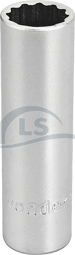 Soquete Estriado Longo, Com Encaixe De 1/2" Vonder 16 Mm