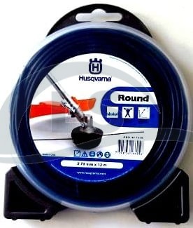 Fio de Nylon Redondo Preto 2.7 mm x 12 m Husqvarna 