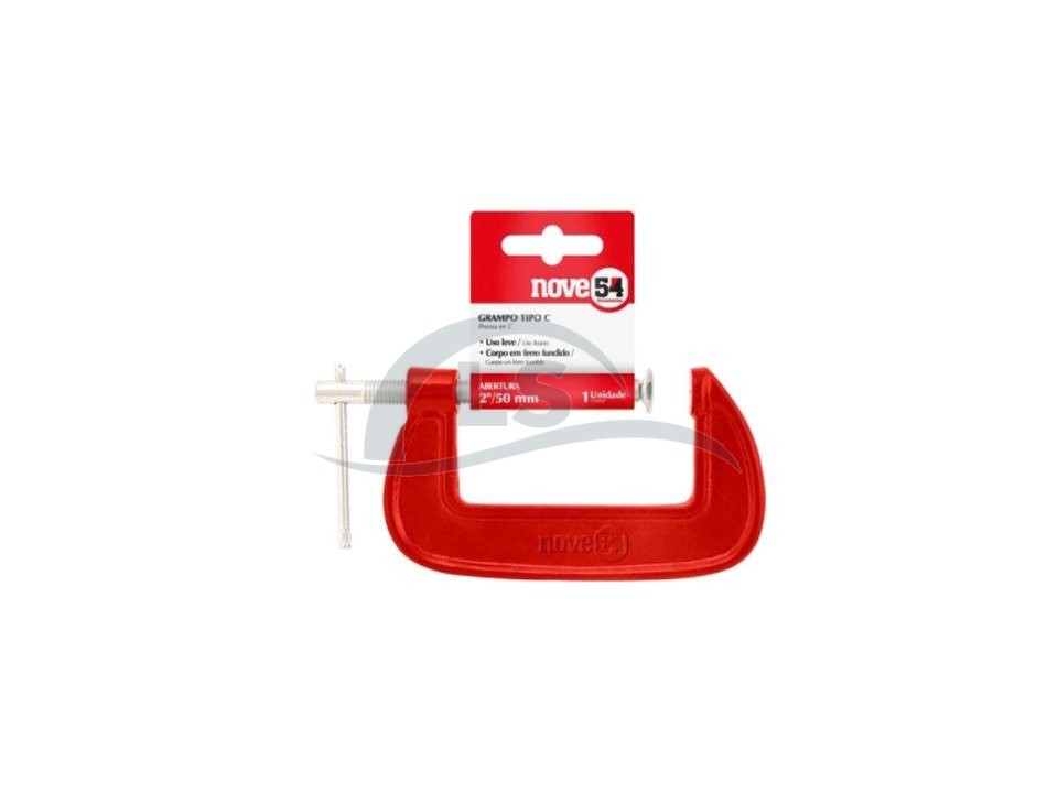 Grampo tipo c 4" ferro fundido leve - Nove54