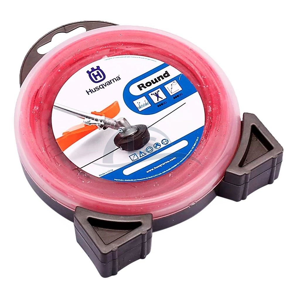 Fio de Nylon Redondo Vermelho 3,0 mm x 10 m Husqvarna