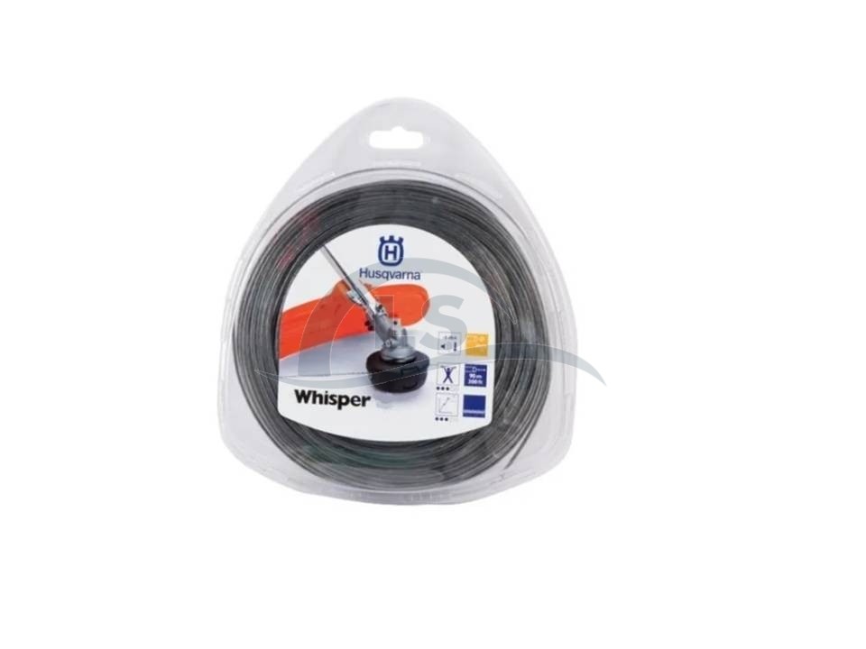 Fio de Nylon Whisper Preto 3,0 mm x 56 m  Husqvarna