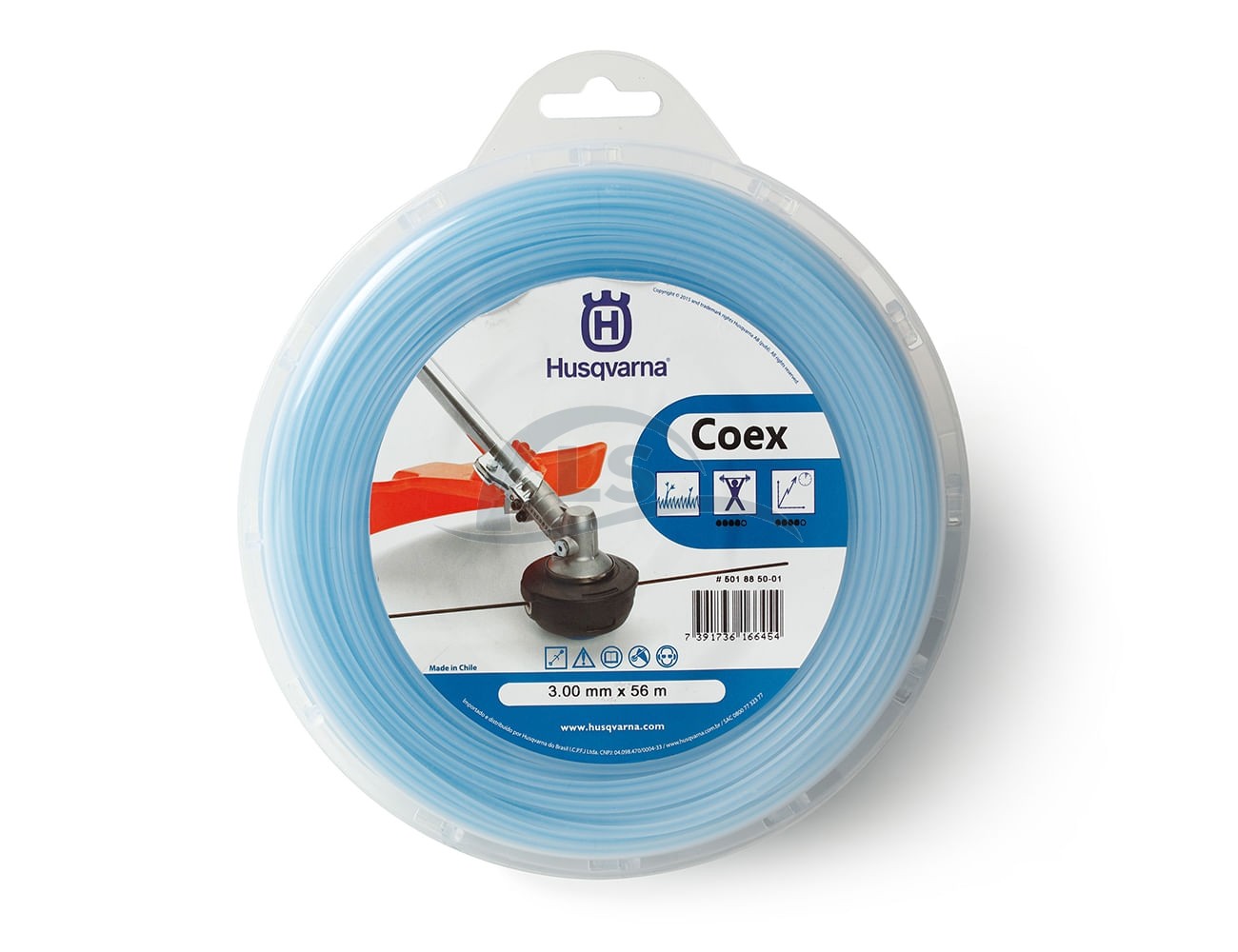 Fio de Nylon Coex Azul 3,0 mm x 56 m  Husqvarna