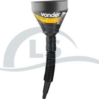 Funil plástico, bico flexível, preto, 140 mm VONDER