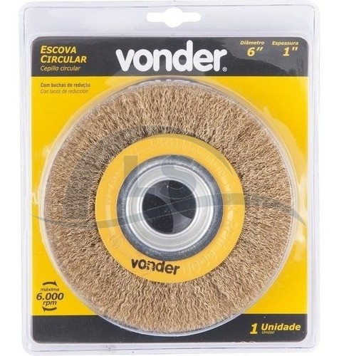 Escova Circular 6 X 1 C/ Bucha De Redução Vonder