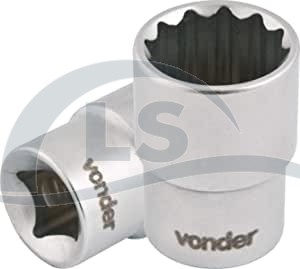Soquete estriado com encaixe de 1/2", 26 mm, VONDER