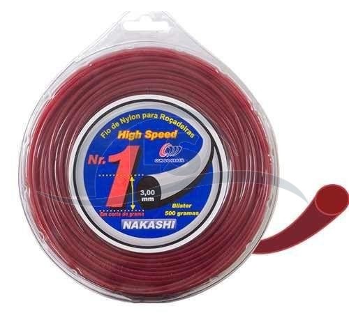  Fio Nylon redondo 3 Mm X 60 m Para Roçadeiras - Nakashi