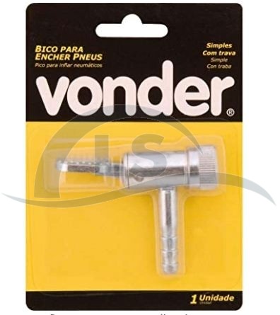 Bico Simples para Encher Pneus com Trava Vonder 