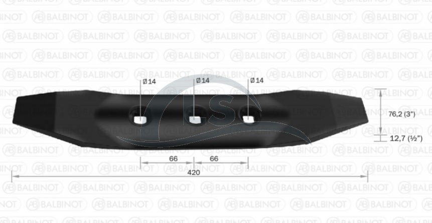 Bico Para Subsolador Espessura de 1/2" - Balbinot (Preço a Consultar)
