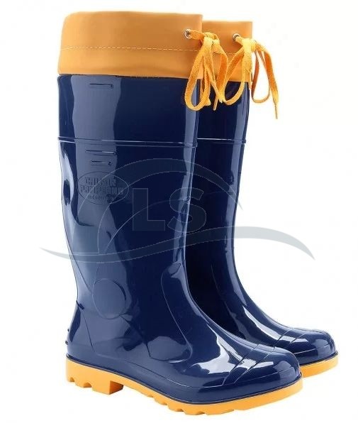 Bota Calfor Pampeana Azul/Amarela