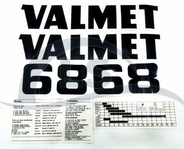 Jogo decalque - Tratores Valmet 68 