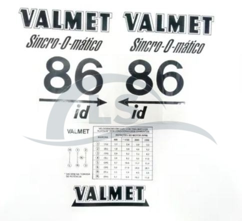 Jogo Decalque - Tratores Valmet 86 id