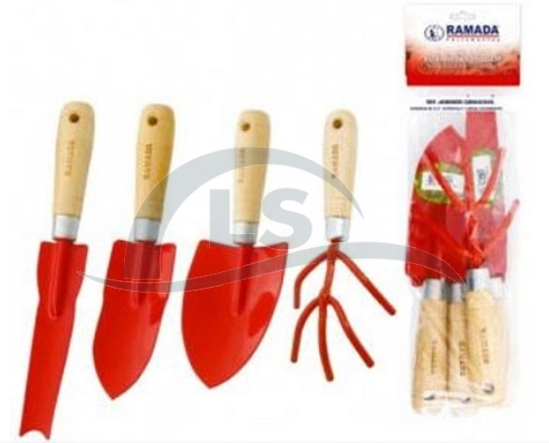 Kit ferramentas jardim, 4 peças - Ramada