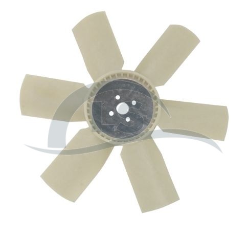 Hélice do ventilador do motor com 6 pás (Nylon) - Tratores Valtra/Valmet Motor D-225 / 226 / 229