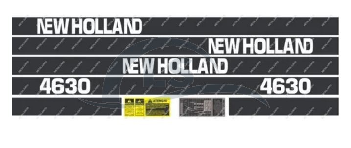 Jogo de Decalque Faixa Adesiva Trator Ford New Holland 4630