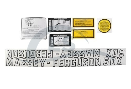 Jogo Decalque 50X Trator Massey Ferguson 
