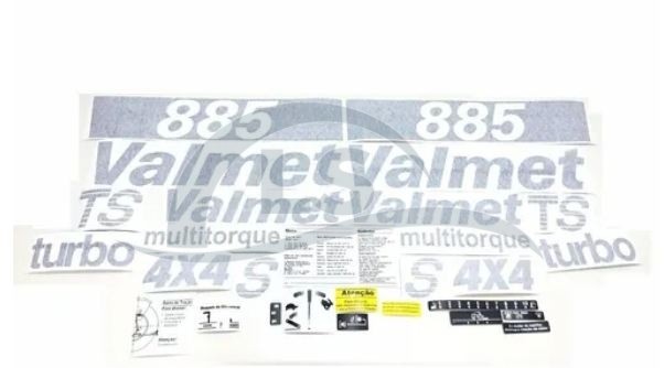Decalque Faixa Adesiva - Trator Valtra/Valmet 885 4x4