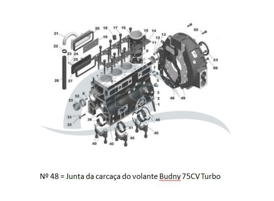 Junta da carcaça do volante Budny 75CV Turbo