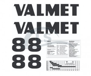 Jogo Decalque - Tratores Valtra/Valmet 88
