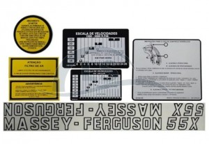 Jogo De Decalque Trator Massey Ferguson 55x