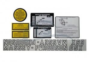 Jogo De Decalque (adesivo) - Trator Massey Ferguson 65x