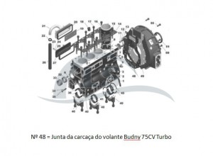 Junta da carcaça do volante Budny 75CV Turbo
