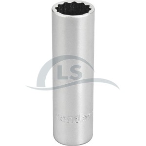 Soquete Estriado Longo, Com Encaixe De 1/2" Vonder 16 Mm