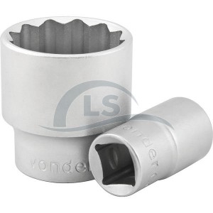 Soquete Estriado com Encaixe de 1/2, 23 Mm, Vonder