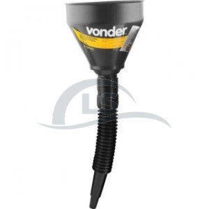 Funil plástico, bico flexível, preto, 140 mm VONDER