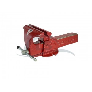 Torno De Bancada Profissional N6 Metalcava Ferro Fundido Vermelho