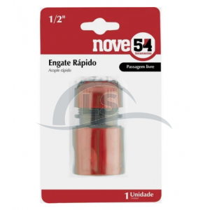 Engate rápido 1/2" passagem livre- NOVE54