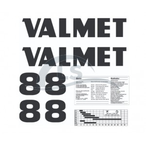 Jogo Decalque - Tratores Valtra/Valmet 88