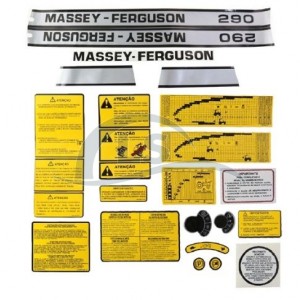 Jogo Decalque Cabine Trator Massey Ferguson 290
