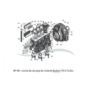 Junta da carcaça do volante Budny 75CV Turbo